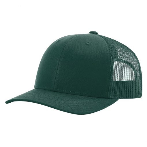 Richardson 112 Premium Custom Embroidered Trucker Hat Dark Green