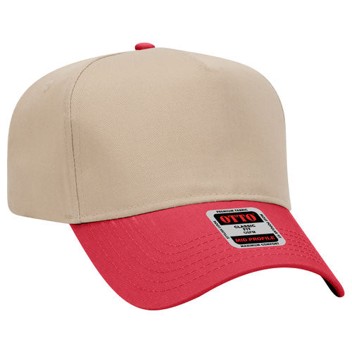 Otto 5 Panel Mid Profile Hat - Custom Embroidered