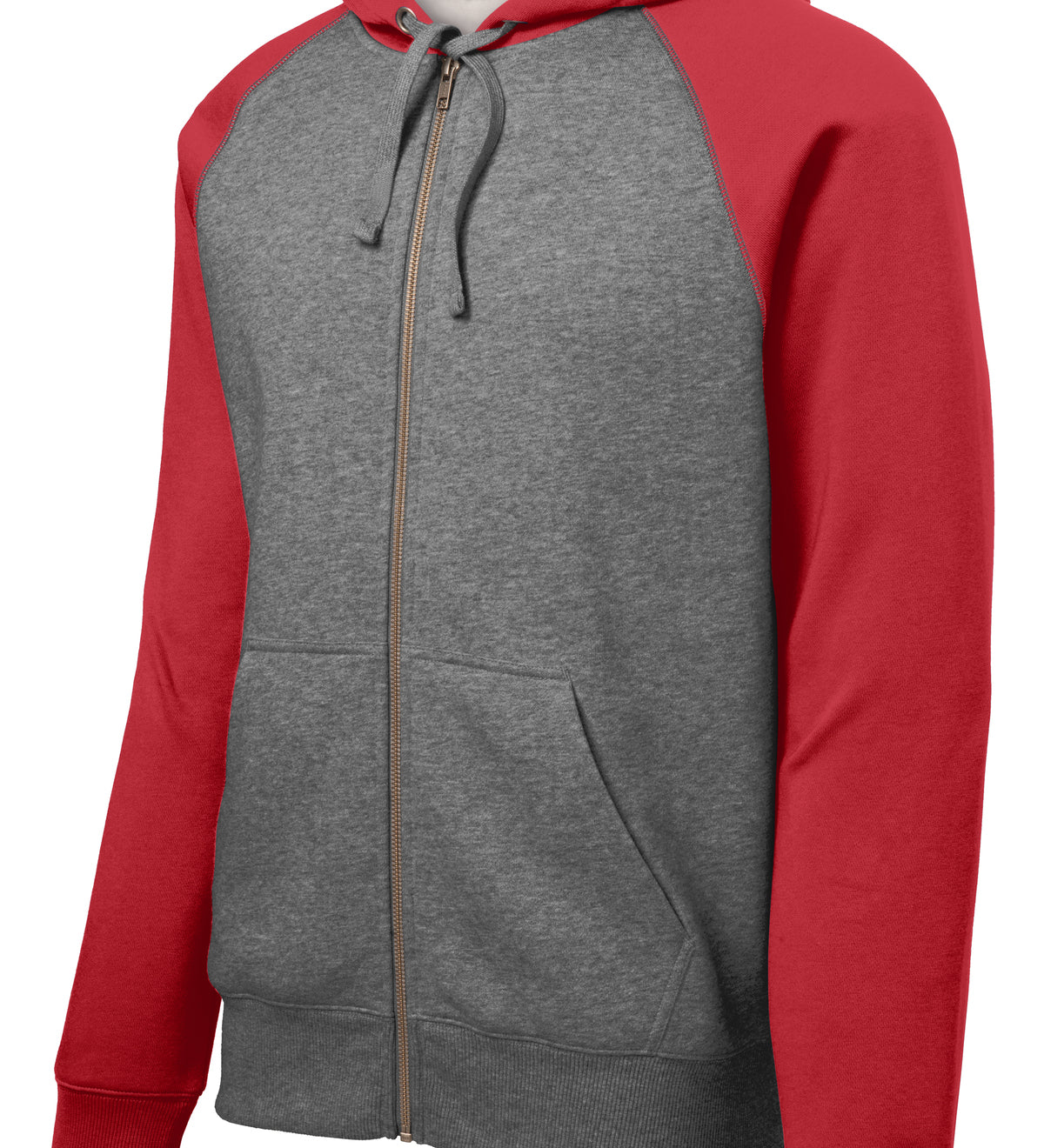 Sport-Tek Raglan Zip Up Hooded Sweatshirt