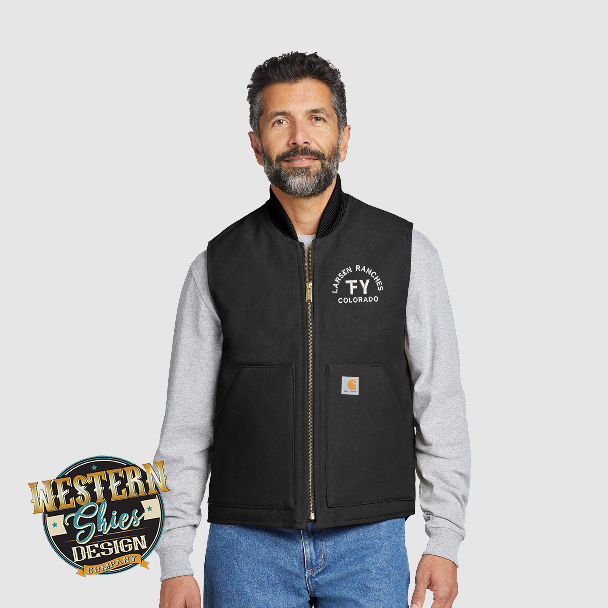 Carhartt Original Duck Vest - Custom Embroidery – Western Skies Carhartt Original Duck Vest - Custom Embroidery – Western Skies