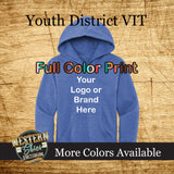 District YOUTH VIT Cotton Fleece Hoodie Sweatshirt - Custom Printed