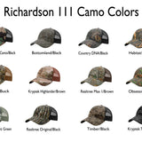 Richardson 111 Printed Washed Trucker - Custom Embroidered