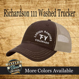 Richardson 111 Washed Trucker Hat - Custom Embroidered