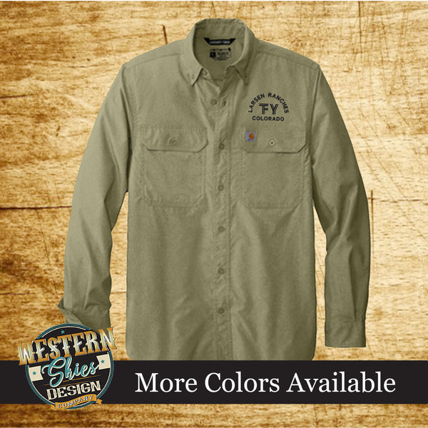 Carhartt Force Solid Long Sleeve Shirt Navy / Medium