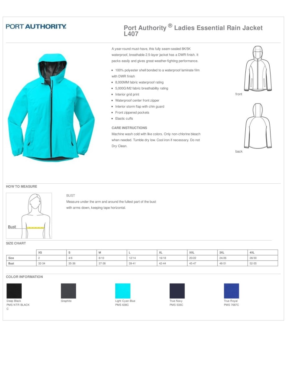 Port Authority Ladies Essential Rain Jacket, Product