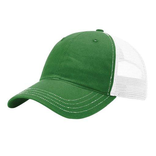 Hat: Trucker White with Yellow and Green Panel - The Westminster